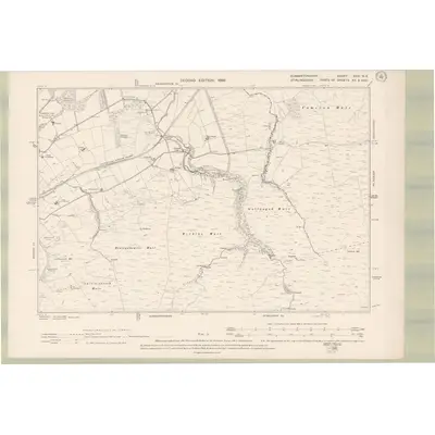 1896 Map of Dumbartonshire Sheet XVIII.NE, 1899 Print