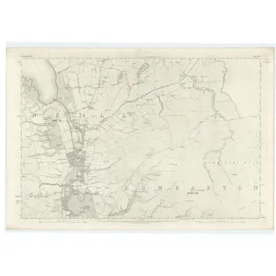 1860 Map of Dumbartonshire, Sheet XVIII, 1864 Print