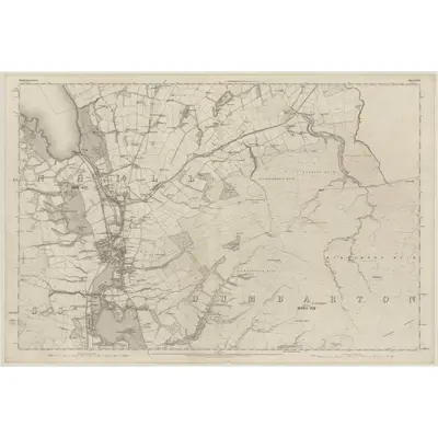 1860 Map of Dumbartonshire, Sheet XVIII, 1864 Print