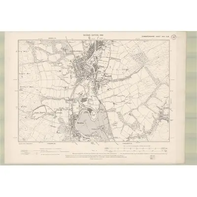 1896 Map of Dumbartonshire Sheet XVIII.SW, 1899 Print