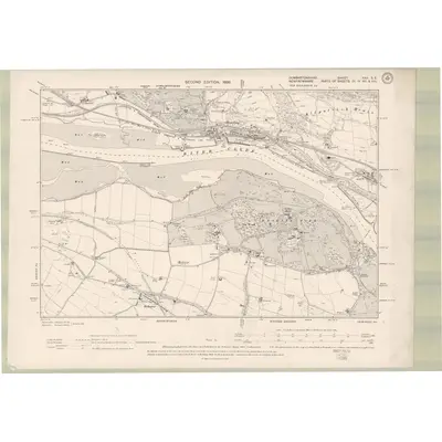 1896 Map of Dumbartonshire Sheet XXII.SE, 1899 Print