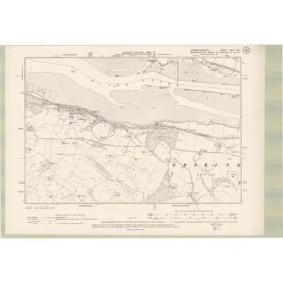 1896 Map of Dumbartonshire Sheet XXII.SW, 1899 Print