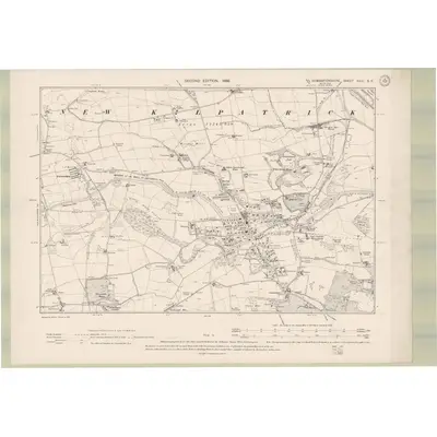 1896 Map of Dumbartonshire Sheet XXIII.SE, 1899 Print