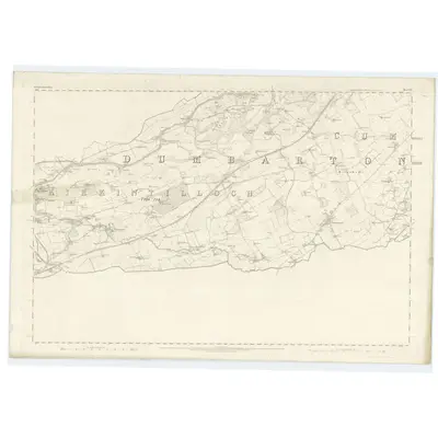 1859 Map of Dumbartonshire, Sheet XXV, 1864 Print