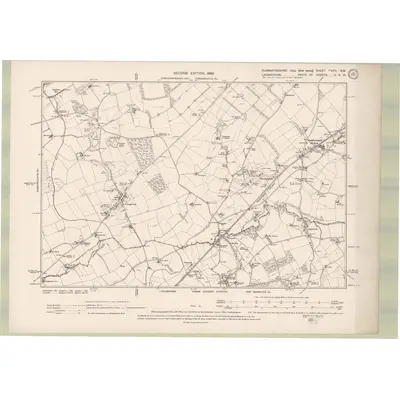 1896 Map of Dumbartonshire Sheet XXXIV.NW, 1899 Print