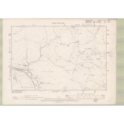 1898 Map of Dumfriesshire Sheet IX.NW, 1900 Print