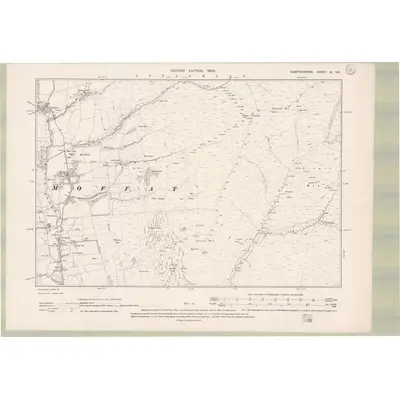 1898 Map of Dumfriesshire Sheet IX.SE, 1900 Print