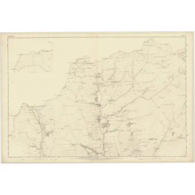 1857 Map of Dumfriesshire, Sheet IX (with inset VIII), 1861 Print