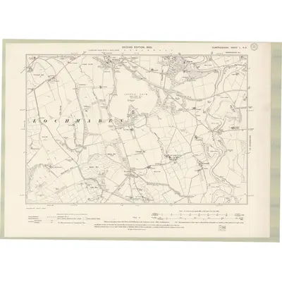 1898 Map of Dumfriesshire Sheet L.NE, 1900 Print