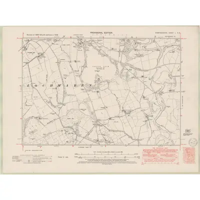 1938 Map of Dumfriesshire Sheet L.NE, 1950 Print
