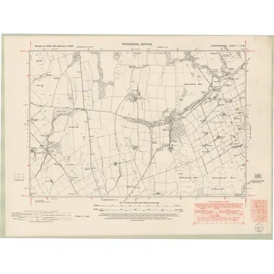 1948 Map of Dumfriesshire Sheet L.NW, 1952 Print