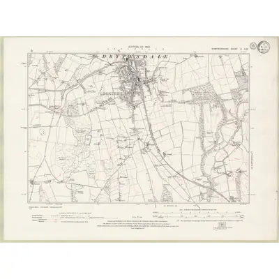 1930 Map of Dumfriesshire Sheet LI.NW, 1932 Print