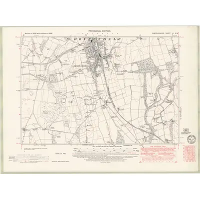 1938 Map of Dumfriesshire Sheet LI.NW, 1949 Print