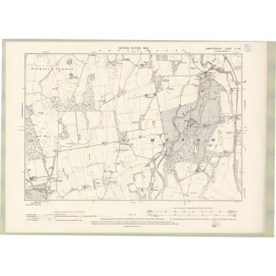 1898 Map of Dumfriesshire Sheet LI.SW, 1900 Print