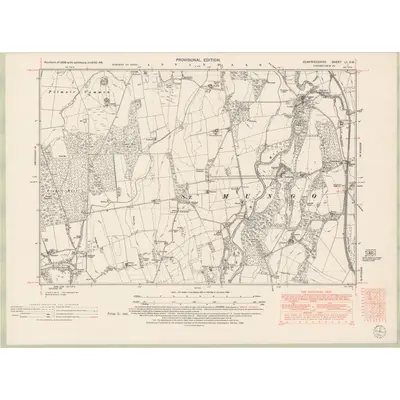 1946 Map of Dumfriesshire Sheet LI.SW, 1952 Print