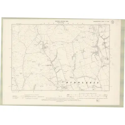 1898 Map of Dumfriesshire Sheet LII.NW, 1900 Print