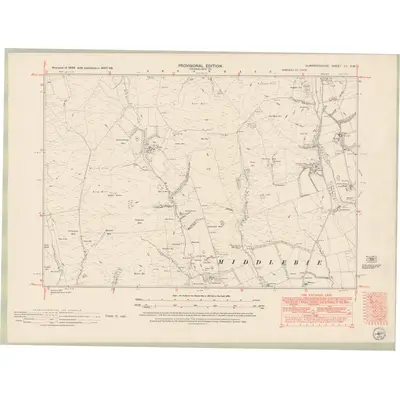 1947 Map of Dumfriesshire Sheet LII.NW, 1952 Print