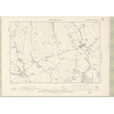 1898 Map of Dumfriesshire Sheet LII.SW, 1900 Print