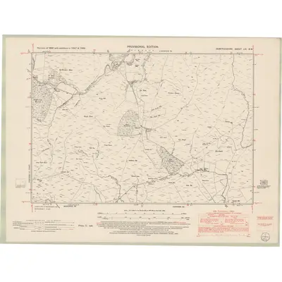 1949 Map of Dumfriesshire Sheet LIII.NW, 1952 Print