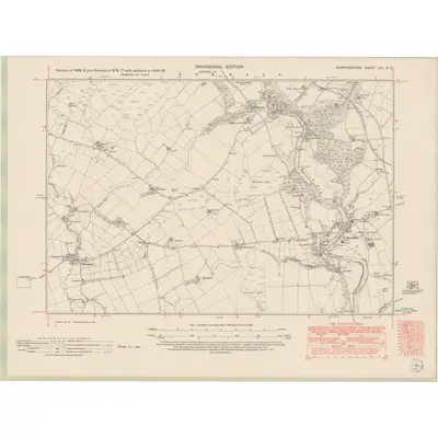 1949 Map of Dumfriesshire Sheet LIII.SE, 1951 Print