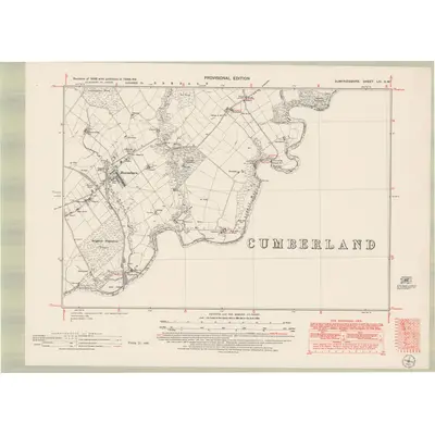 1949 Map of Dumfriesshire Sheet LIV.SW, 1951 Print