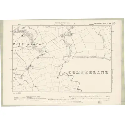 1898 Map of Dumfriesshire Sheet LIX.NW, 1900 Print