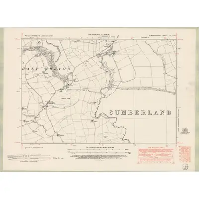 1946 Map of Dumfriesshire Sheet LIX.NW, 1951 Print