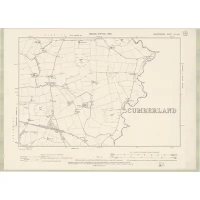 1898 Map of Dumfriesshire Sheet LIX.SW, 1900 Print