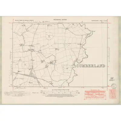 1947 Map of Dumfriesshire Sheet LIX.SW, 1951 Print