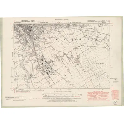 1946 Map of Dumfriesshire Sheet LV.NE, 1952 Print