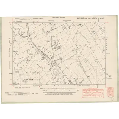 1947 Map of Dumfriesshire Sheet LV.SE, 1951 Print