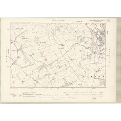 1898 Map of Dumfriesshire Sheet LVI.NE, 1900 Print