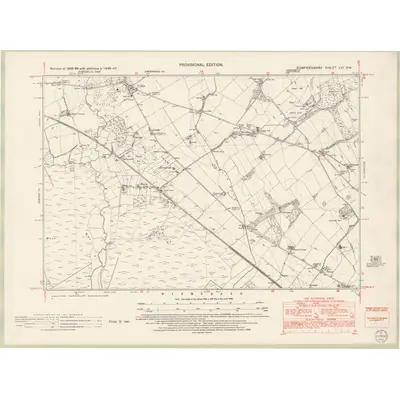 1947 Map of Dumfriesshire Sheet LVI.NW, 1952 Print