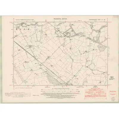 1947 Map of Dumfriesshire Sheet LVI.SE, 1952 Print