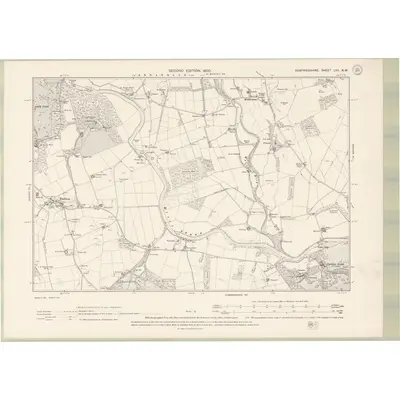 1898 Map of Dumfriesshire Sheet LVII.NW, 1900 Print