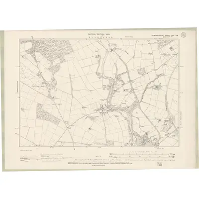 1898 Map of Dumfriesshire Sheet LVII.SE, 1900 Print