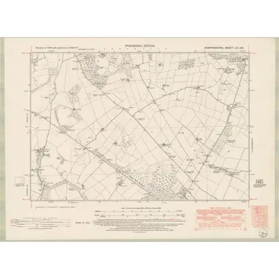1947 Map of Dumfriesshire Sheet LVII.SW, 1952 Print
