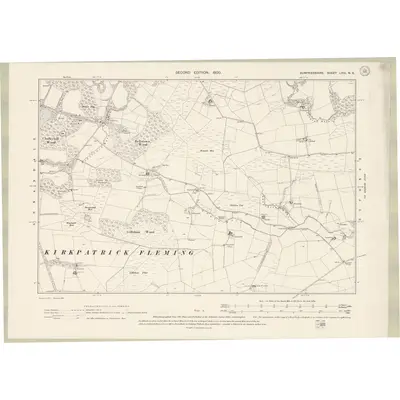 1898 Map of Dumfriesshire Sheet LVIII.NE, 1900 Print