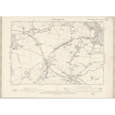 1898 Map of Dumfriesshire Sheet LVIII.NW, 1900 Print
