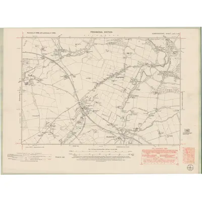 1946 Map of Dumfriesshire Sheet LVIII.NW, 1951 Print