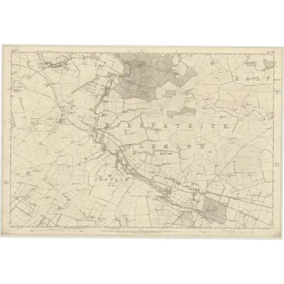 1858 Map of Dumfriesshire, Sheet LVIII, 1862 Print