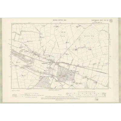 1898 Map of Dumfriesshire Sheet LVIII.SE, 1900 Print