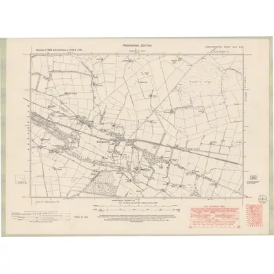 1947 Map of Dumfriesshire Sheet LVIII.SE, 1951 Print