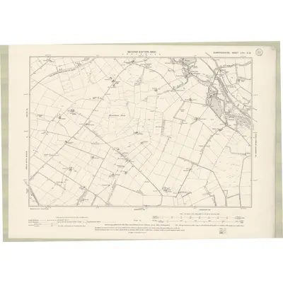 1898 Map of Dumfriesshire Sheet LVIII.SW, 1900 Print