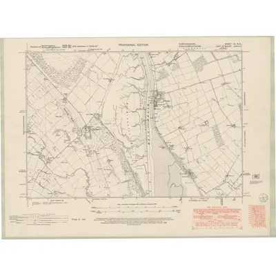 1947 Map of Dumfriesshire Sheet LX.NE, 1952 Print