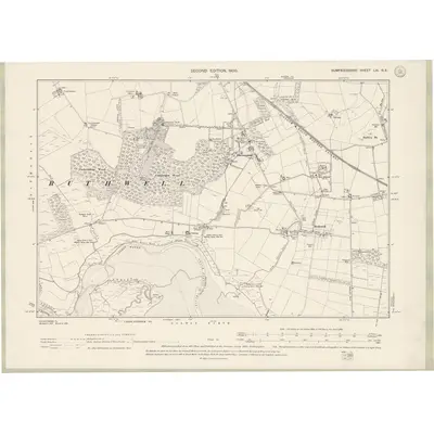 1898 Map of Dumfriesshire Sheet LXI.NE, 1900 Print