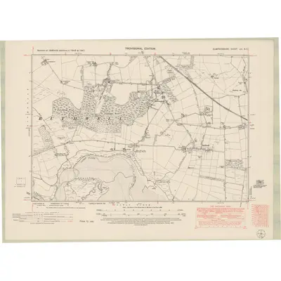 1947 Map of Dumfriesshire Sheet LXI.NE, 1951 Print
