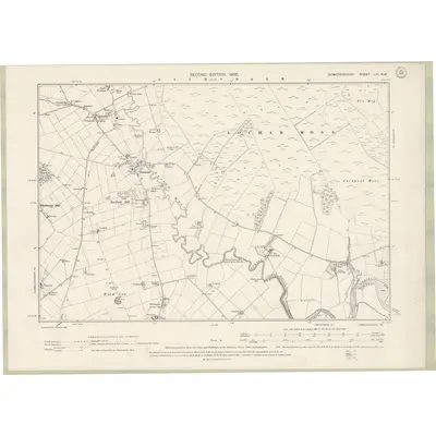 1898 Map of Dumfriesshire Sheet LXI.NW, 1900 Print