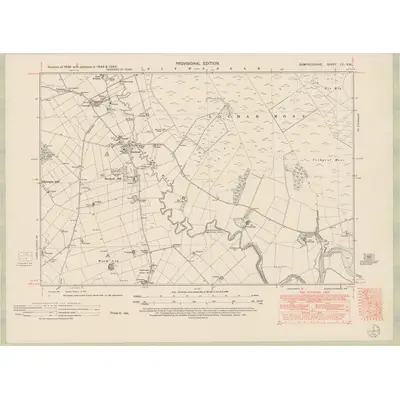 1947 Map of Dumfriesshire Sheet LXI.NW, 1951 Print