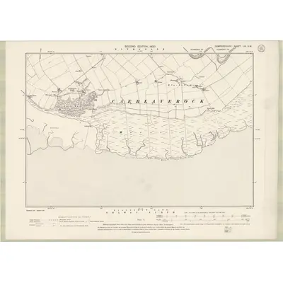 1898 Map of Dumfriesshire Sheet LXI.SW, 1900 Print